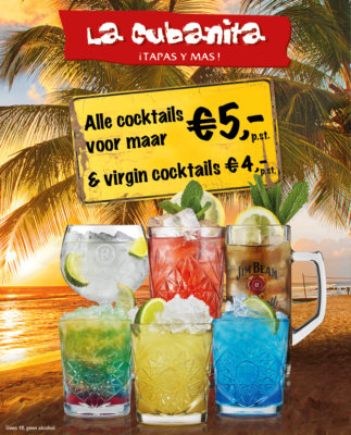 La Cubanita Cocktailkaart NIEUW 2020 FB Post 1