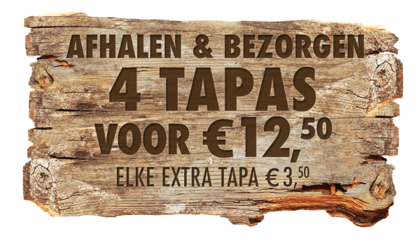 Afhaal bezorg houten Bord 2020